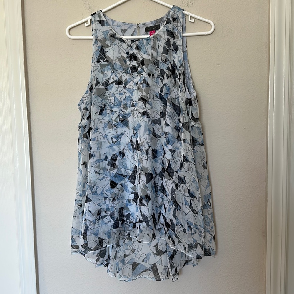 Vince Camino Blue & White Blouse